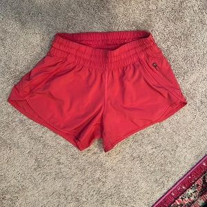Red Lululemon shorts -size 8